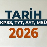 Tarih KPSS, TYT, AYT, MSÜ 2026