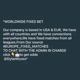 WORLDWIDE FIXED BET ®️