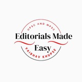 Editorials Made Easy ( संपादकीय) ✍️