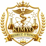 KIMYO || BEHRUZ O'RINOV TAYYORLOV KURSI