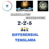 Differensial tenglamalar | Matematika | Test | Abituriyent |Shoxzodbek Narzullayev