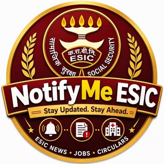 NotifyMe ESIC - ESIC Updates UDC/MTS/SSO/Paramedical Updates ESIC Jobs AIIMS CRE Job Alert ESIC SSO 2025