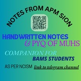 Notes From APM sion